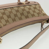 Gucci GG Canvas Shoulder Bag Beige Pink 269893 yk6061