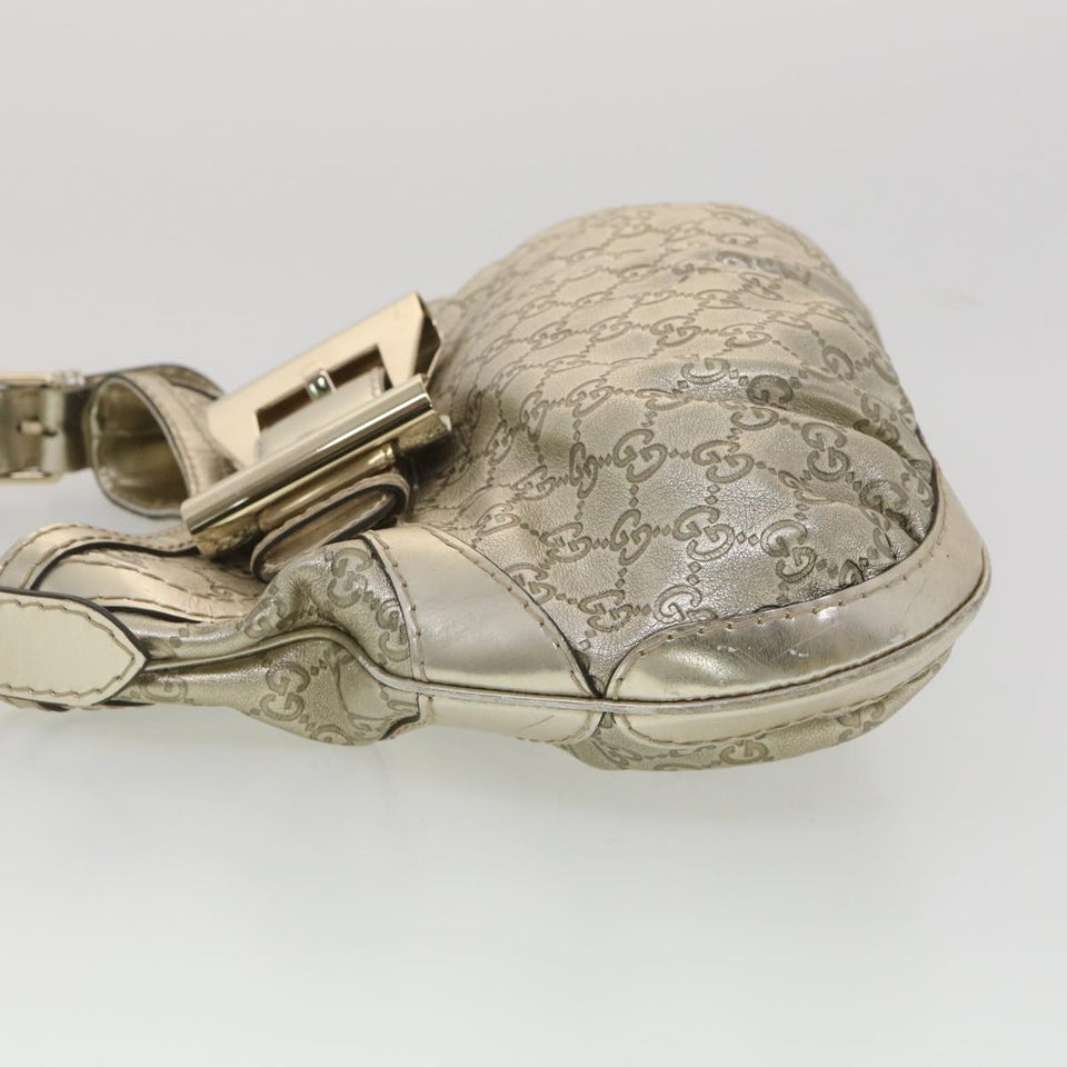 Gucci Shima Shoulder Bag Leather Champagne Gold 189885 yk6071