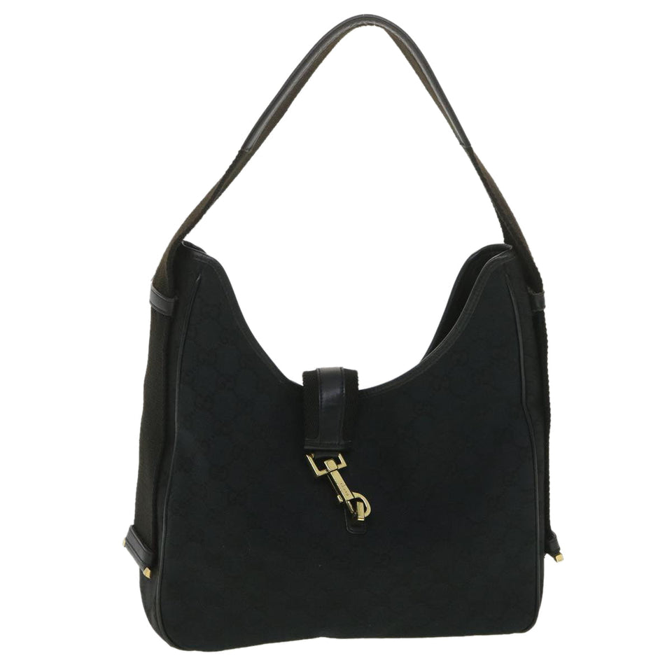 Gucci GG Canvas Jackie Shoulder Bag Black 92735 yk6103