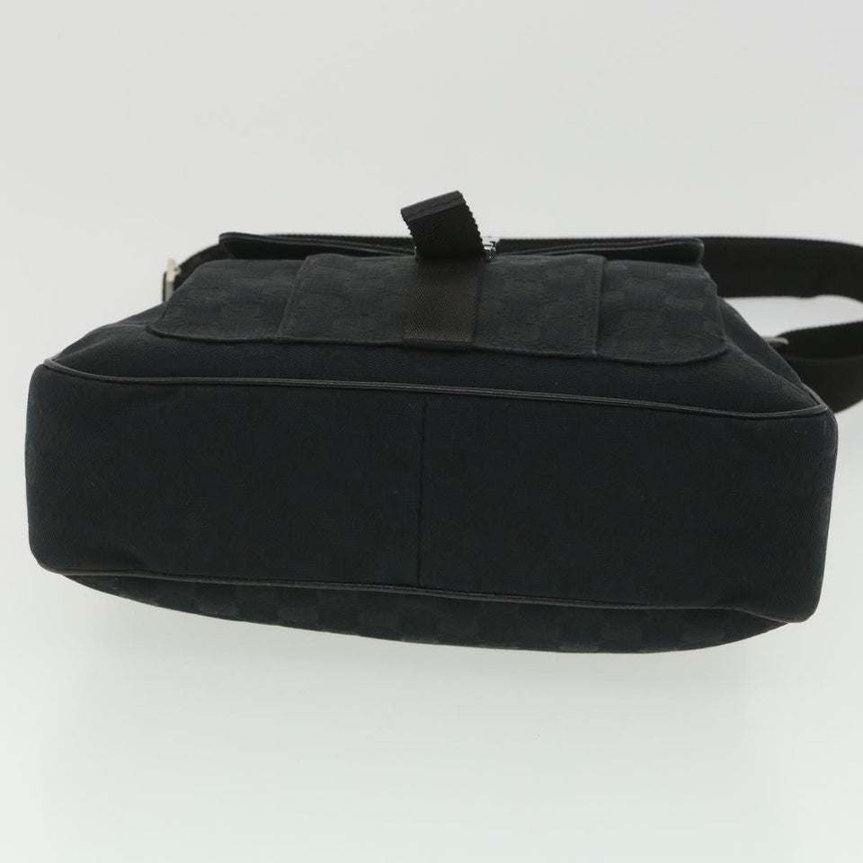 Gucci GG Canvas Shoulder Bag Black 131211 yk6108
