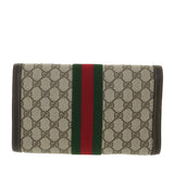 Gucci GG Canvas Web Sherry Line Clutch Bag Beige Red Green 41.014 yk6142B