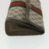 Gucci GG Canvas Web Sherry Line Clutch Bag Beige Red Green 41.014 yk6142B
