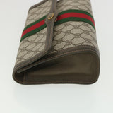 Gucci GG Canvas Web Sherry Line Clutch Bag Beige Red Green 41.014 yk6142B