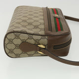 Gucci GG Canvas Web Sherry Line Shoulder Bag Red Beige Green 001.56 yk6153B