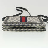 Gucci GG Canvas Sherry Line Shoulder Bag PVC Leather Gray Red Navy yk6173B