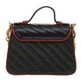 Gucci GG Marmont Hand Bag Leather 2way Black 583571 yk6261