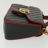 Gucci GG Marmont Hand Bag Leather 2way Black 583571 yk6261