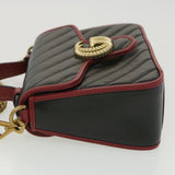 Gucci GG Marmont Hand Bag Leather 2way Black 583571 yk6261