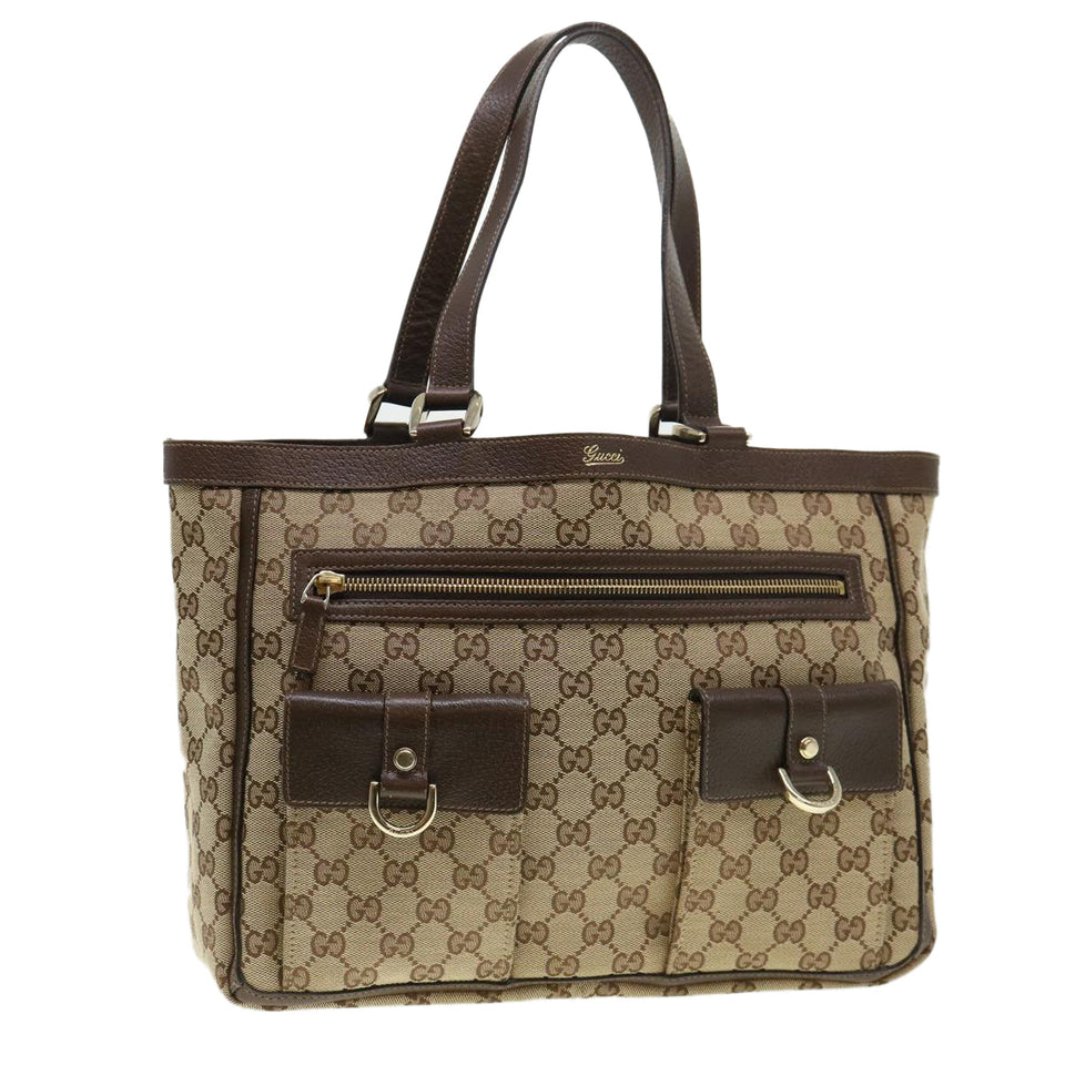 Gucci GG Canvas Abbey Tote Bag Beige 146247 yk6299