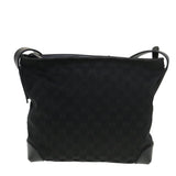 Gucci GG Canvas Shoulder Bag Black 337598 yk6342