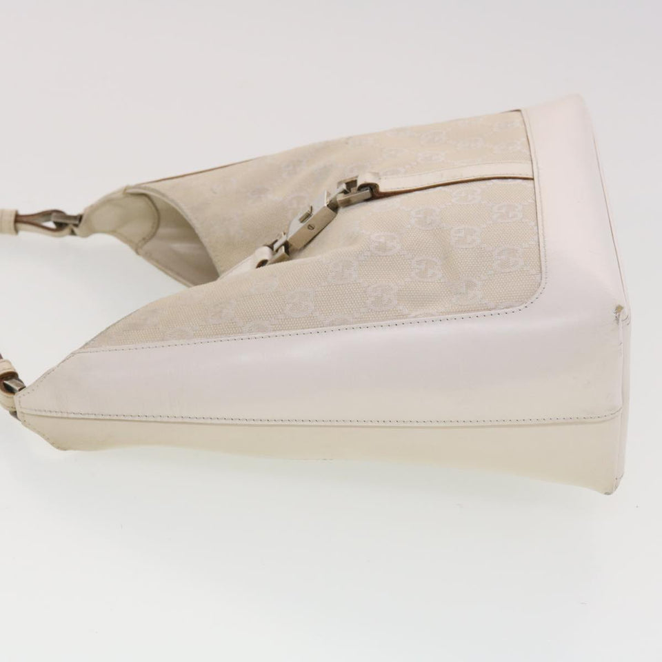 Gucci GG Canvas Jackie Shoulder Bag Beige 001.3876 yk6453