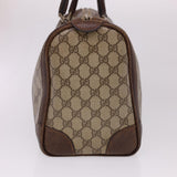 Gucci GG Canvas Hand Bag PVC Leather Beige yk6522