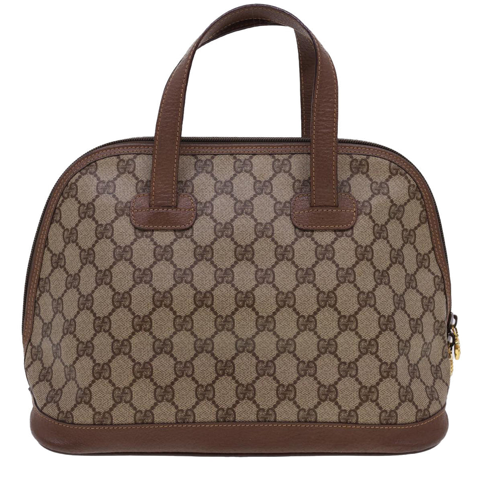 Gucci GG Canvas Hand Bag PVC Leather 2way Beige Brown yk6526