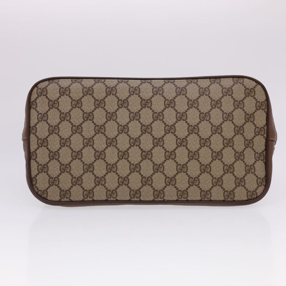Gucci GG Canvas Hand Bag PVC Leather 2way Beige Brown yk6526
