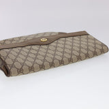 Gucci GG Canvas Clutch Bag PVC Leather Beige Brown yk6557