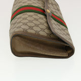Gucci GG Canvas Web Sherry Line Clutch Bag Beige Red 89.01.007 yk6645B