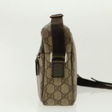 Gucci GG Canvas Shoulder Bag PVC Leather Beige 114291 yk6778