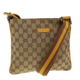 Gucci GG Canvas Sherry Line Shoulder Bag Beige Brown 146309 yk6879B