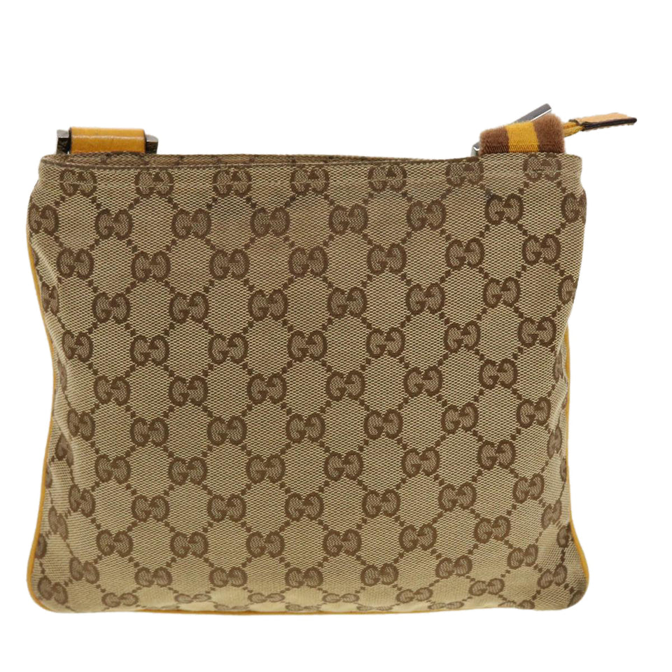 Gucci GG Canvas Sherry Line Shoulder Bag Beige Brown 146309 yk6879B