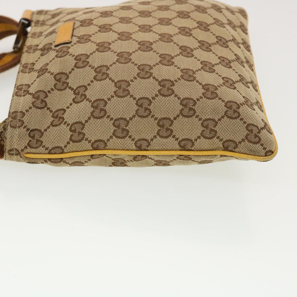 Gucci GG Canvas Sherry Line Shoulder Bag Beige Brown 146309 yk6879B