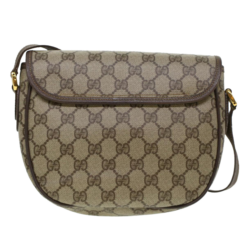 Gucci GG Canvas Turn Lock Shoulder Bag PVC Leather Beige 001.29.0930 yk6942