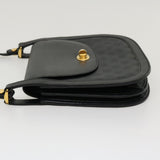 Gucci GG Canvas Turn Lock Shoulder Bag Coated Canvas Black yk6991B