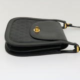 Gucci GG Canvas Turn Lock Shoulder Bag Coated Canvas Black yk6991B