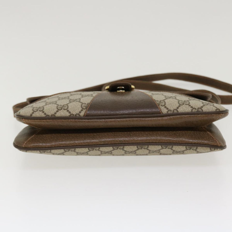 Gucci GG Canvas Shoulder Bag PVC Leather Beige yk6997B