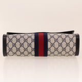 Gucci GG Canvas Sherry Line Clutch Bag Gray Red Navy 67.014.3087 yk7005B