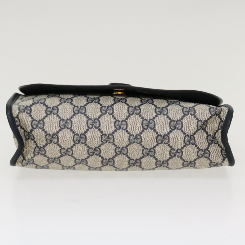 Gucci GG Canvas Sherry Line Clutch Bag Gray Red Navy 014.122 yk7022B