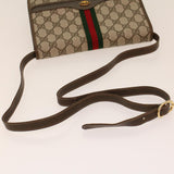 Gucci GG Canvas Web Sherry Line Shoulder Bag Beige Red Green yk7034B