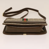 Gucci GG Canvas Web Sherry Line Shoulder Bag Beige Red Green yk7034B