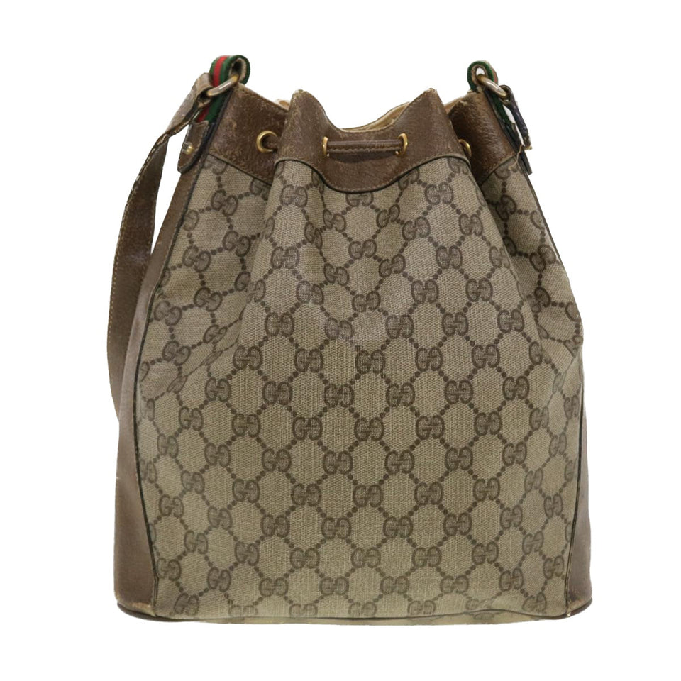 Gucci GG Canvas Web Sherry Line Shoulder Bag Beige Red 41.02.033 yk7043B