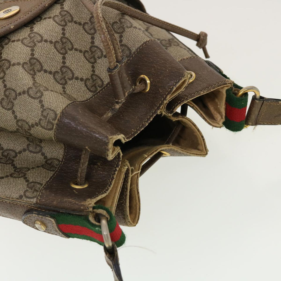 Gucci GG Canvas Web Sherry Line Shoulder Bag Beige Red 41.02.033 yk7043B