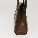 Gucci GG Canvas Hand Bag PVC Leather Beige yk7052B