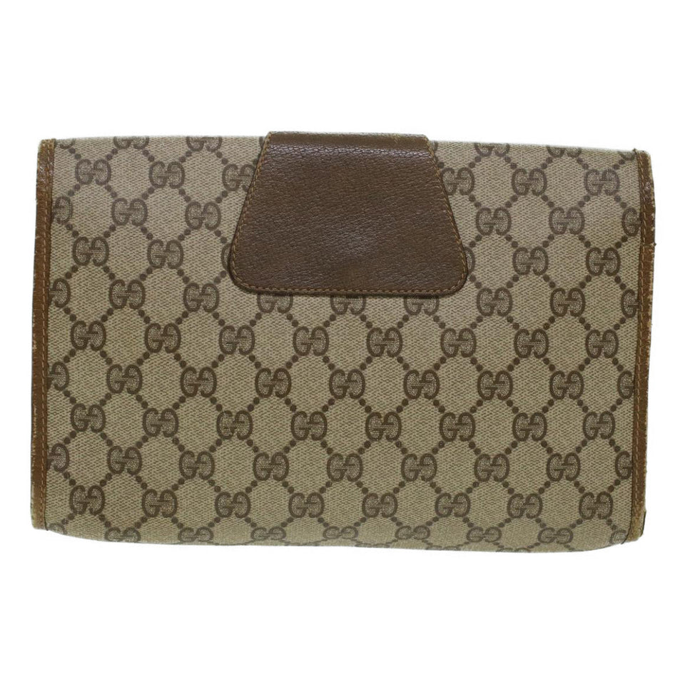 Gucci GG Canvas Web Sherry Line Clutch Bag Beige Red 89.01.030 yk7078B