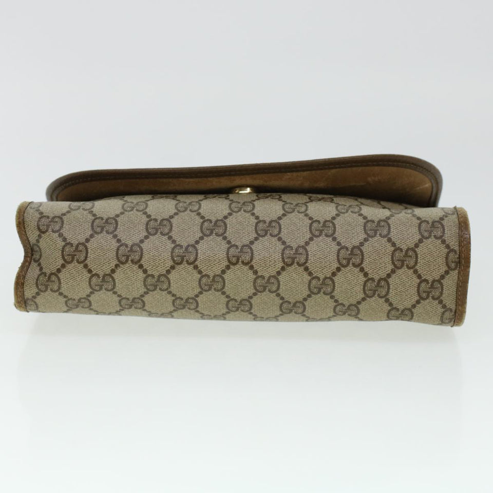 Gucci GG Canvas Web Sherry Line Clutch Bag Beige Red 89.01.030 yk7078B