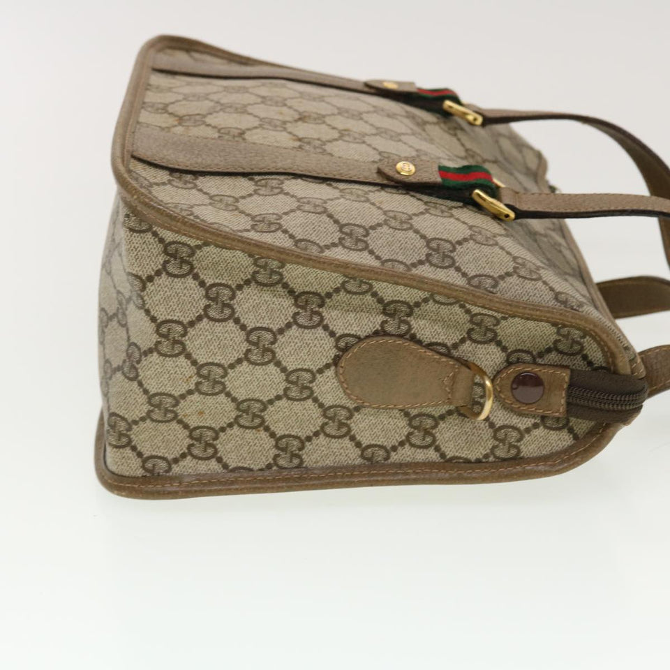 Gucci GG Canvas Web Sherry Line Hand Bag 2way Beige Red 41.02.039 yk7111