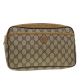 Gucci GG Canvas Clutch Bag PVC Leather Beige 89.01.044 yk7129