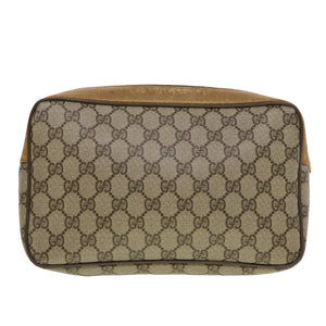 Gucci GG Canvas Clutch Bag PVC Leather Beige 89.01.044 yk7129