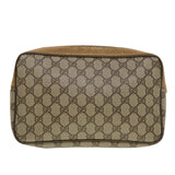 Gucci GG Canvas Clutch Bag PVC Leather Beige 89.01.044 yk7129