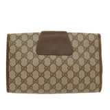 Gucci GG Canvas Web Sherry Line Clutch Bag Beige Red Green 89.01.030 yk7159