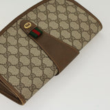 Gucci GG Canvas Web Sherry Line Clutch Bag Beige Red Green 89.01.030 yk7159