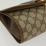 Gucci GG Canvas Web Sherry Line Clutch Bag Beige Red Green 89.01.030 yk7159