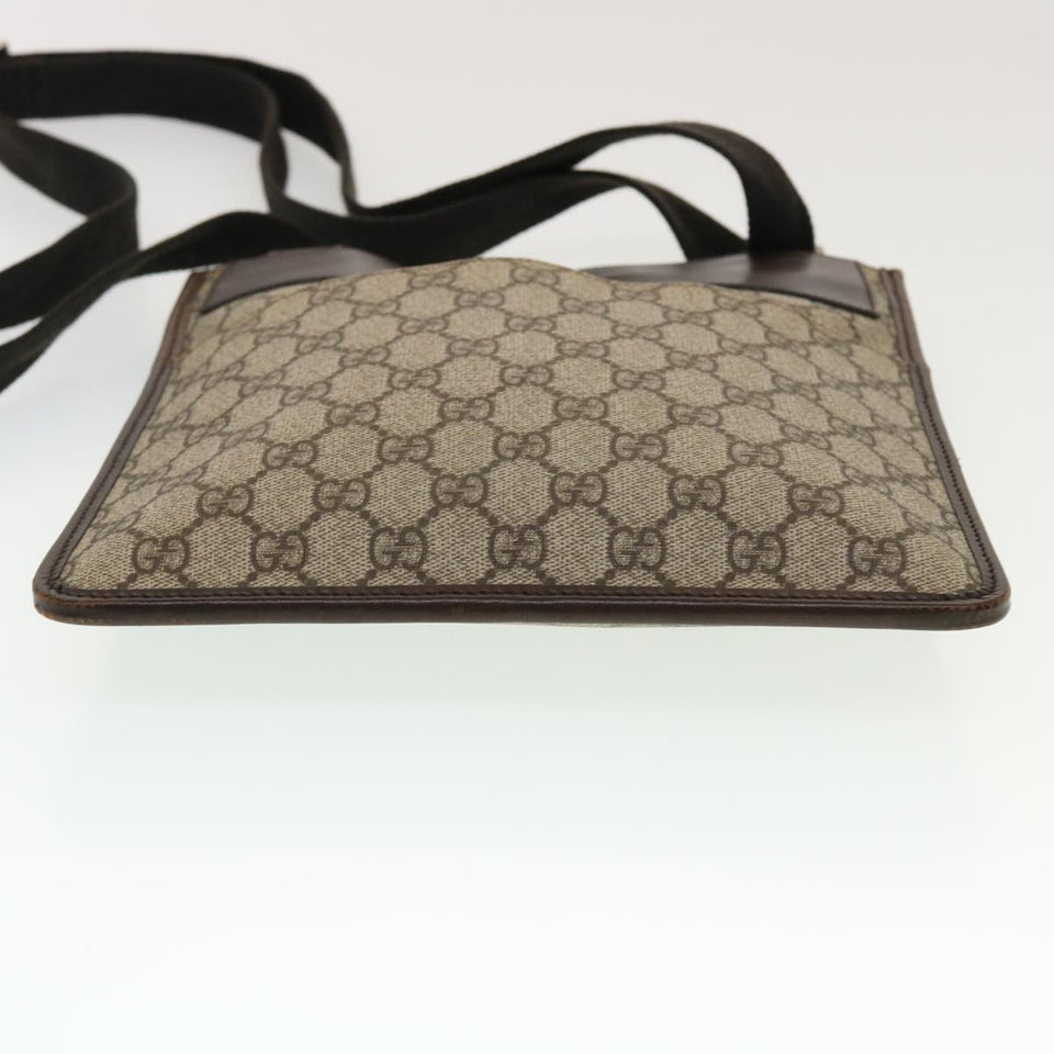 Gucci GG Canvas Shoulder Bag PVC Leather Beige 27639 yk7163