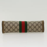 Gucci GG Canvas Web Sherry Line Clutch Bag Beige Red Green yk7165