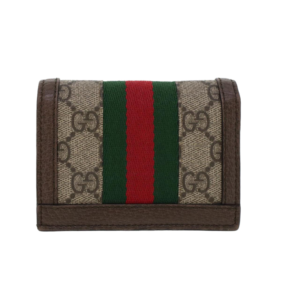 Gucci GG Canvas Web Sherry Line Ofidia Wallet Beige Red Green 523155 yk7191