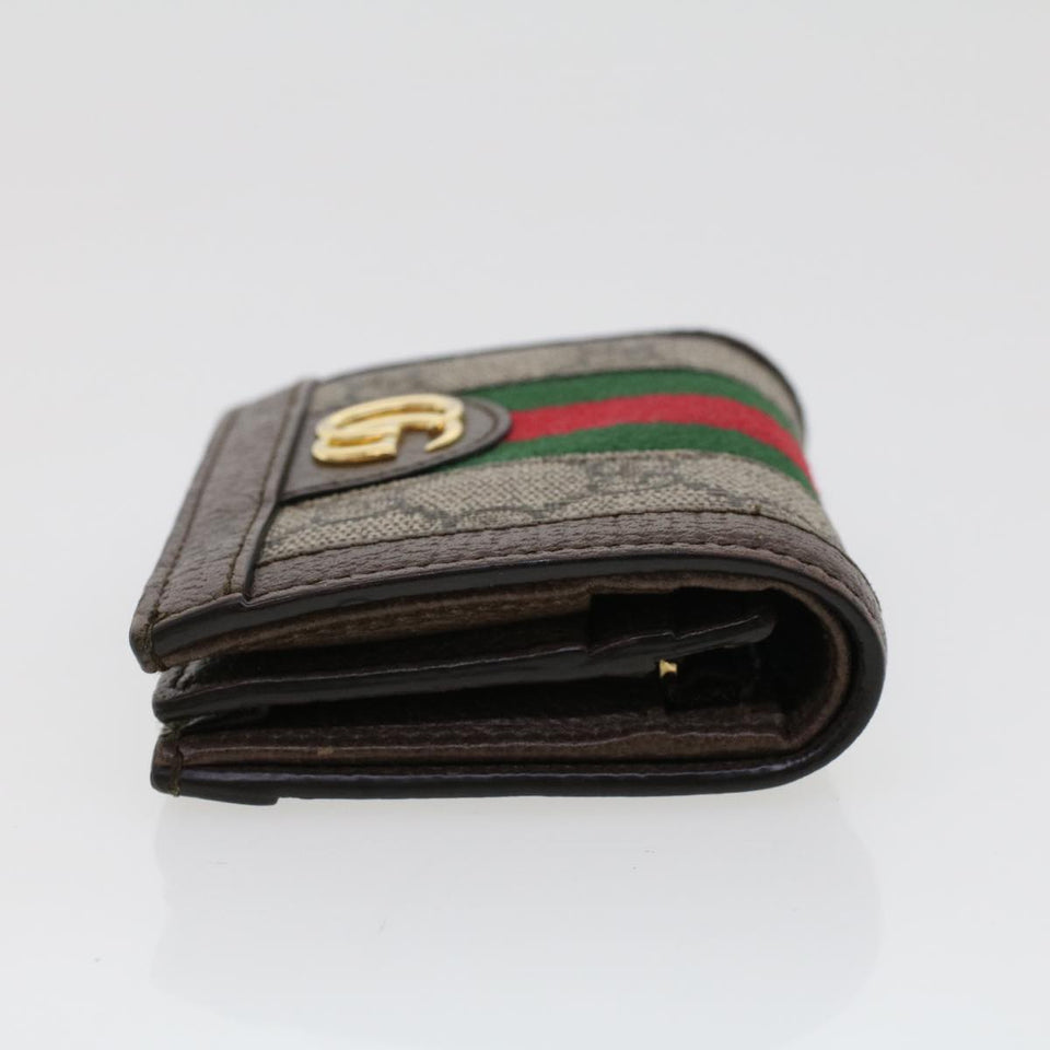 Gucci GG Canvas Web Sherry Line Ofidia Wallet Beige Red Green 523155 yk7191