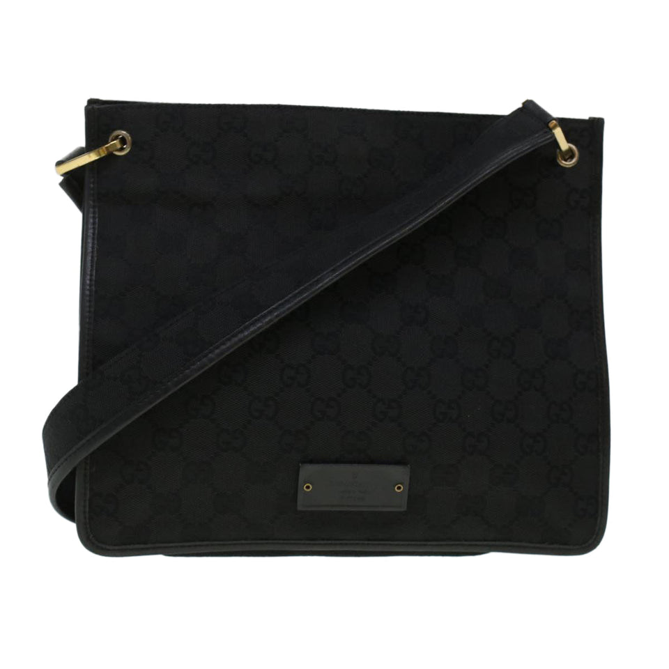 Gucci GG Canvas Shoulder Bag Black 91762 yk7260