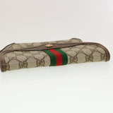 Gucci GG Canvas Web Sherry Line Pouch PVC Leather Beige Red Green yk7352